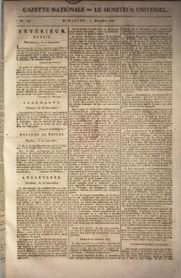 Gazette nationale, ou le moniteur universel (Le moniteur universel) Sonntag 11. Dezember 1808