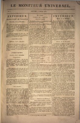 Le moniteur universel Montag 7. Januar 1811
