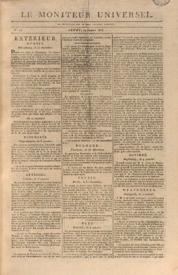 Le moniteur universel Donnerstag 19. Januar 1815