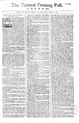 The general evening post Sonntag 2. März 1755