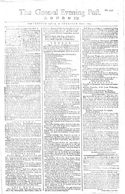 The general evening post Donnerstag 1. Mai 1755