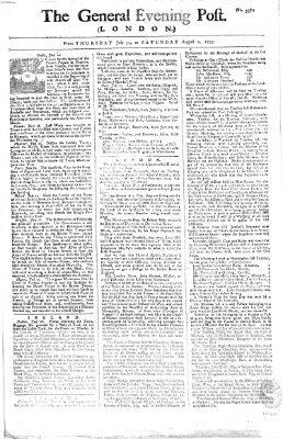 The general evening post Donnerstag 31. Juli 1755