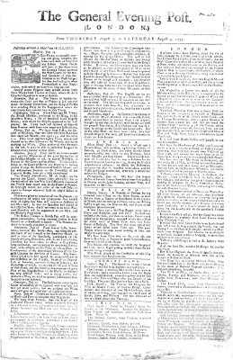 The general evening post Donnerstag 7. August 1755