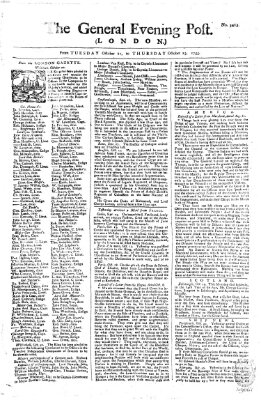 The general evening post Dienstag 21. Oktober 1755