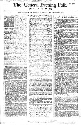 The general evening post Samstag 25. Oktober 1755