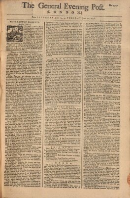 The general evening post Sonntag 20. Juni 1756