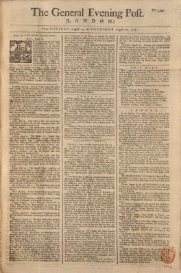 The general evening post Dienstag 24. August 1756
