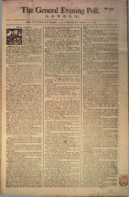 The general evening post Dienstag 14. Dezember 1756