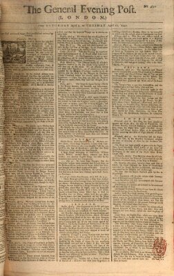 The general evening post Samstag 9. April 1757