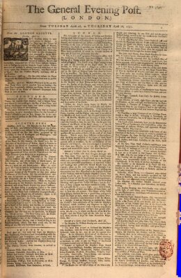 The general evening post Dienstag 26. April 1757