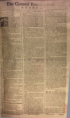 The general evening post Samstag 29. April 1758