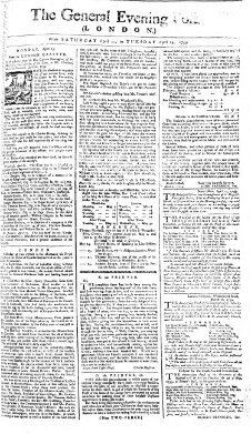 The general evening post Samstag 21. April 1759