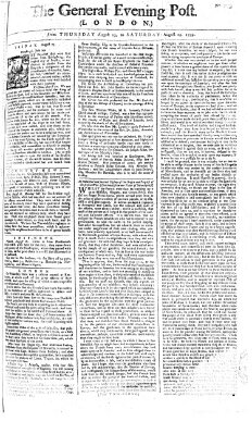 The general evening post Samstag 25. August 1759