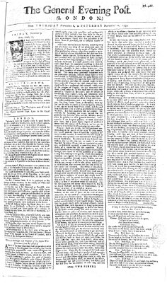 The general evening post Donnerstag 8. November 1759