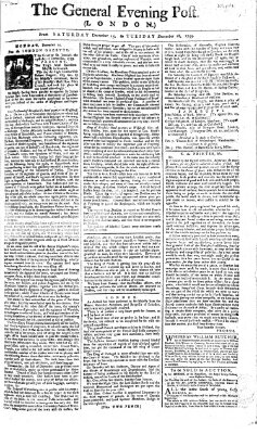 The general evening post Sonntag 16. Dezember 1759