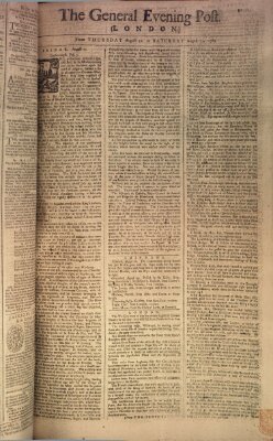 The general evening post Samstag 23. August 1760