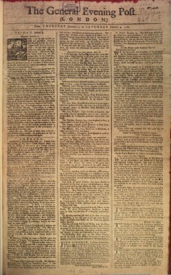 The general evening post Samstag 3. Januar 1761