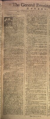 The general evening post Donnerstag 15. Januar 1761