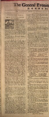 The general evening post Dienstag 22. September 1761