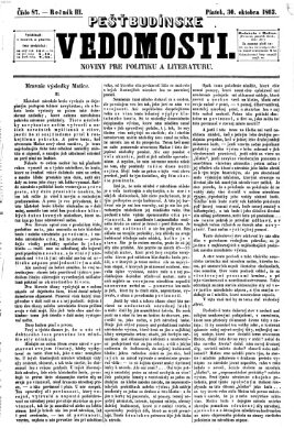 Pešťkbudínske vedomosti Freitag 30. Oktober 1863