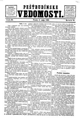 Pešťkbudínske vedomosti Freitag 11. Mai 1866
