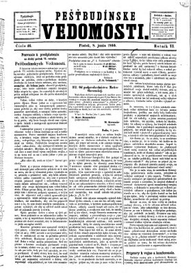 Pešťkbudínske vedomosti Freitag 8. Juni 1866