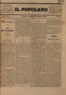 Il popolano Samstag 12. Mai 1849