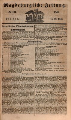 Magdeburgische Zeitung Freitag 28. April 1848