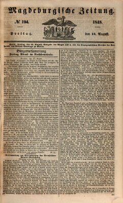 Magdeburgische Zeitung Freitag 18. August 1848