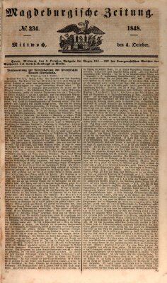 Magdeburgische Zeitung Mittwoch 4. Oktober 1848