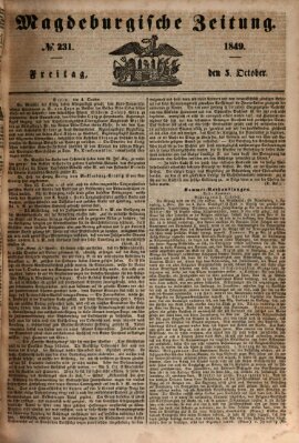 Magdeburgische Zeitung Freitag 5. Oktober 1849