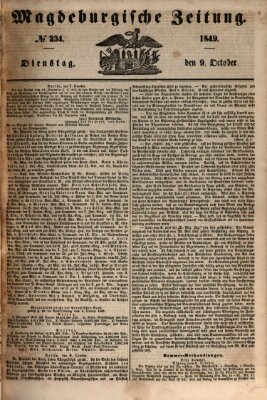 Magdeburgische Zeitung Dienstag 9. Oktober 1849