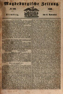 Magdeburgische Zeitung Dienstag 6. November 1849