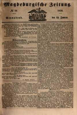 Magdeburgische Zeitung Samstag 12. Januar 1850