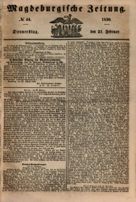 Magdeburgische Zeitung Donnerstag 21. Februar 1850