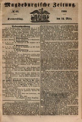 Magdeburgische Zeitung Donnerstag 14. März 1850
