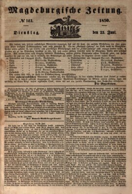 Magdeburgische Zeitung Dienstag 25. Juni 1850