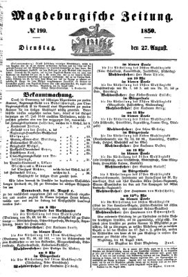 Magdeburgische Zeitung Dienstag 27. August 1850