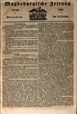 Magdeburgische Zeitung Samstag 12. Oktober 1850