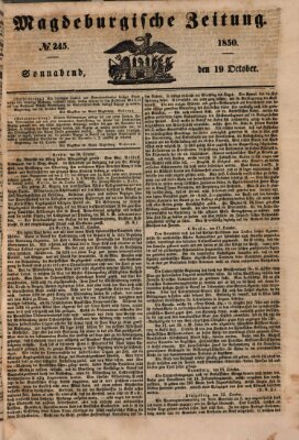 Magdeburgische Zeitung Samstag 19. Oktober 1850