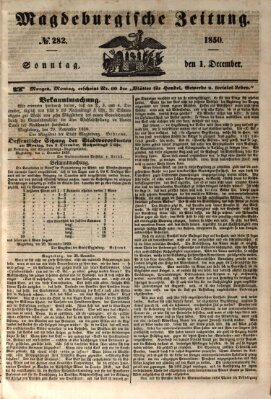 Magdeburgische Zeitung Sonntag 1. Dezember 1850