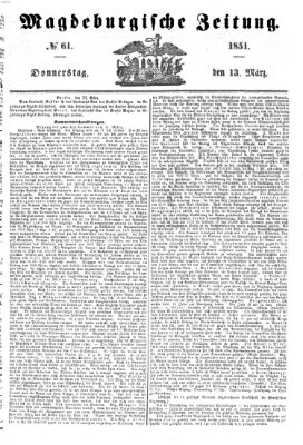 Magdeburgische Zeitung Donnerstag 13. März 1851