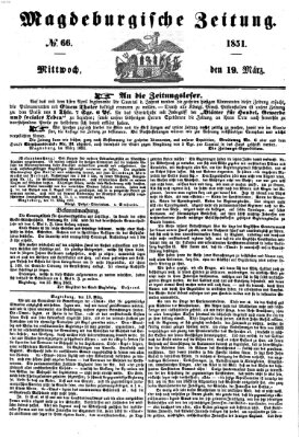 Magdeburgische Zeitung Mittwoch 19. März 1851