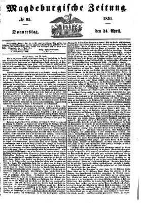 Magdeburgische Zeitung Donnerstag 24. April 1851