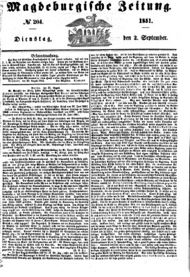 Magdeburgische Zeitung Dienstag 2. September 1851