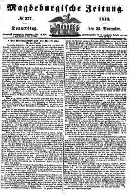 Magdeburgische Zeitung Donnerstag 25. November 1852