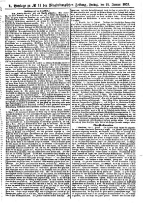Magdeburgische Zeitung Freitag 14. Januar 1853