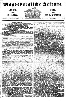 Magdeburgische Zeitung Dienstag 6. September 1853