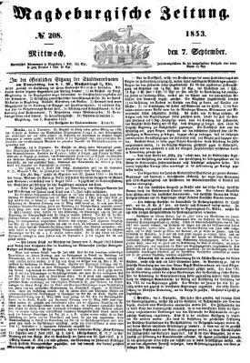 Magdeburgische Zeitung Mittwoch 7. September 1853