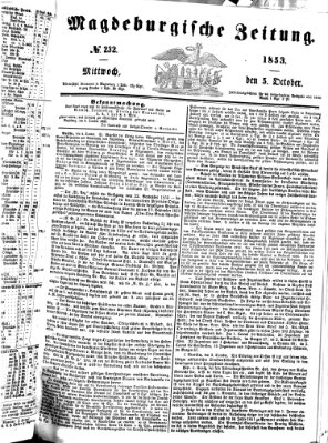 Magdeburgische Zeitung Mittwoch 5. Oktober 1853
